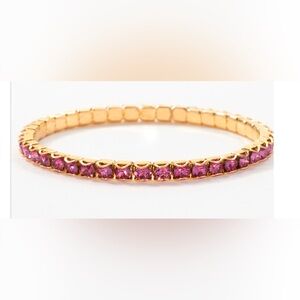 Touchstone Crystal by Swarovski stretch bracelet dark rose and golden NEW